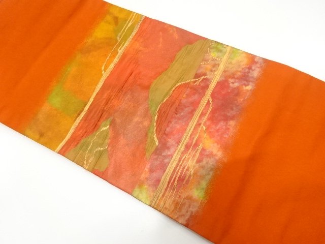 JAPANESE NAGOYA OBI / WOVEN DISTANT MOUNTAINS